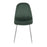 LumiSource Pebble Chair, Set of 2 in Chrome/Green Velvet