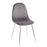 LumiSource Pebble Chair, Set of 2 in Chrome/Grey Velvet