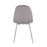 LumiSource Pebble Chair, Set of 2 in Chrome/Grey Velvet
