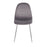 LumiSource Pebble Chair, Set of 2 in Chrome/Grey Velvet