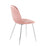 LumiSource Pebble Chair, Set of 2 in Chrome/Pink Velvet