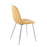 LumiSource Pebble Chair, Set of 2 in Chrome/Yellow Velvet