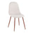 LumiSource Pebble Chair, Set of 2 in Walnut Metal/Beige Fabric