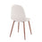 LumiSource Pebble Chair, Set of 2 in Walnut Metal/Beige Fabric