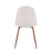 LumiSource Pebble Chair, Set of 2 in Walnut Metal/Beige Fabric