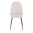 LumiSource Pebble Chair, Set of 2 in Walnut Metal/Beige Fabric