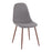 LumiSource Pebble Chair, Set of 2, Walnut/Charcoal Fabric