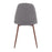 LumiSource Pebble Chair, Set of 2, Walnut/Charcoal Fabric