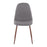 LumiSource Pebble Chair, Set of 2, Walnut/Charcoal Fabric