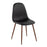 LumiSource Pebble Chair, Set of 2 in Walnut Metal/Black PU