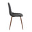 LumiSource Pebble Chair, Set of 2 in Walnut Metal/Black PU