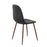 LumiSource Pebble Chair, Set of 2 in Walnut Metal/Black PU