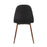 LumiSource Pebble Chair, Set of 2 in Walnut Metal/Black PU