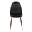 LumiSource Pebble Chair, Set of 2 in Walnut Metal/Black PU