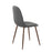 LumiSource Pebble Chair, Set of 2 in Walnut Metal/Grey PU