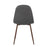 LumiSource Pebble Chair, Set of 2 in Walnut Metal/Grey PU