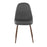 LumiSource Pebble Chair, Set of 2 in Walnut Metal/Grey PU