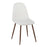 LumiSource Pebble Chair, Set of 2 in Walnut Metal/White PU