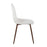 LumiSource Pebble Chair, Set of 2 in Walnut Metal/White PU