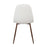 LumiSource Pebble Chair, Set of 2 in Walnut Metal/White PU