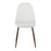 LumiSource Pebble Chair, Set of 2 in Walnut Metal/White PU