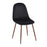 LumiSource Pebble Chair, Set of 2 in Walnut Metal/Black Velvet