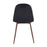 LumiSource Pebble Chair, Set of 2 in Walnut Metal/Black Velvet