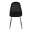 LumiSource Pebble Chair, Set of 2 in Walnut Metal/Black Velvet