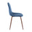 LumiSource Pebble Chair, Set of 2 in Walnut Metal/Blue Velvet