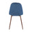 LumiSource Pebble Chair, Set of 2 in Walnut Metal/Blue Velvet