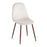 LumiSource Pebble Chair, Set of 2 in Walnut Metal/Cream Velvet