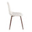 LumiSource Pebble Chair, Set of 2 in Walnut Metal/Cream Velvet