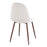 LumiSource Pebble Chair, Set of 2 in Walnut Metal/Cream Velvet