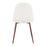 LumiSource Pebble Chair, Set of 2 in Walnut Metal/Cream Velvet