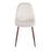 LumiSource Pebble Chair, Set of 2 in Walnut Metal/Cream Velvet