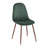 LumiSource Pebble Chair, Set of 2 in Walnut Metal/Green Velvet