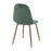 LumiSource Pebble Chair, Set of 2 in Walnut Metal/Green Velvet