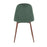 LumiSource Pebble Chair, Set of 2 in Walnut Metal/Green Velvet