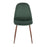 LumiSource Pebble Chair, Set of 2 in Walnut Metal/Green Velvet