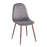 LumiSource Pebble Chair, Set of 2 in Walnut Metal/Grey Velvet
