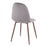 LumiSource Pebble Chair, Set of 2 in Walnut Metal/Grey Velvet