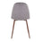 LumiSource Pebble Chair, Set of 2 in Walnut Metal/Grey Velvet