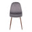 LumiSource Pebble Chair, Set of 2 in Walnut Metal/Grey Velvet