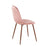 LumiSource Pebble Chair, Set of 2 in Walnut Metal/Pink Velvet