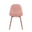 LumiSource Pebble Chair, Set of 2 in Walnut Metal/Pink Velvet