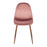 LumiSource Pebble Chair, Set of 2 in Walnut Metal/Pink Velvet