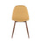 LumiSource Pebble Chair, Set of 2 in Walnut Metal/Yellow Velvet
