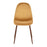 LumiSource Pebble Chair, Set of 2 in Walnut Metal/Yellow Velvet