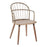 LumiSource Riley Chair, Antique Copper Metal/White Washed Wood - CH-RILEYANCUWW
