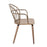 LumiSource Riley Chair, Antique Copper Metal/White Washed Wood